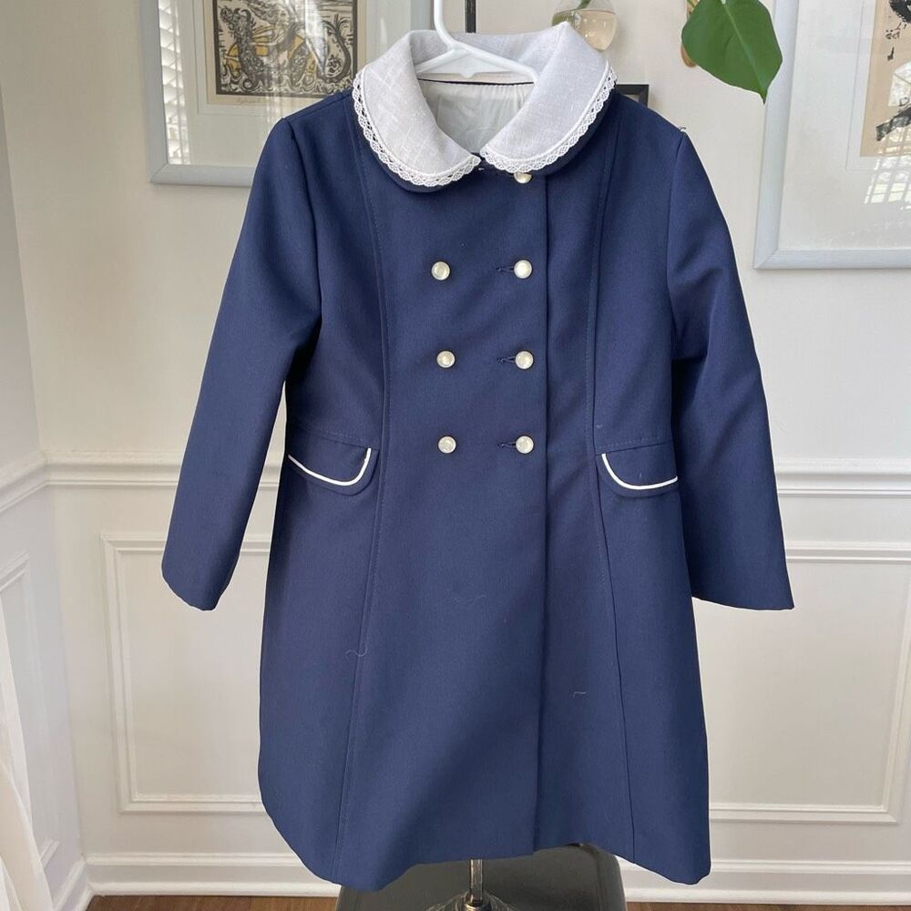 Vintage 70s Ellerie Fashions Madeline Style Navy Coat 5
